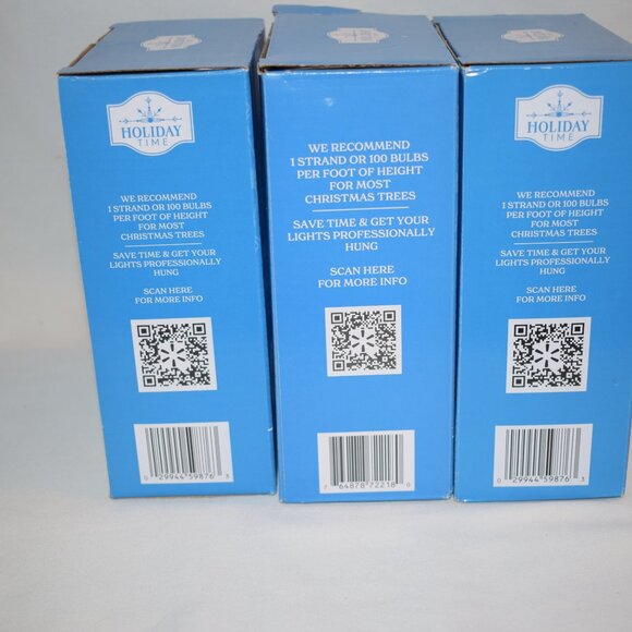 2023 NIB Holiday Time 100 Warm White Mini LED Lights 3 Boxes 21 Ft Green Wire - Picture 4 of 5